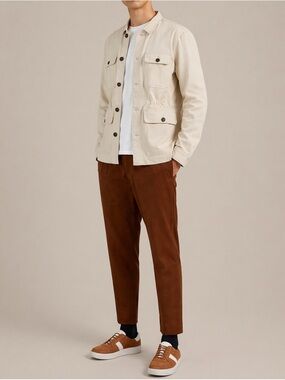 Ted Baker Men's Mmo-Cycle Summer/Fall Utility Jacket Ecru NWT Size L (4)
